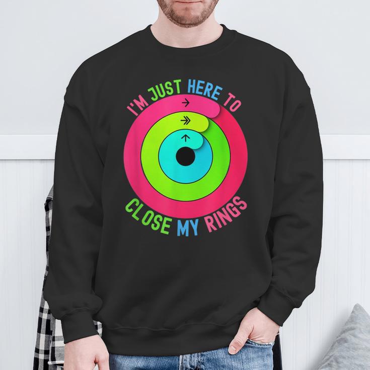 Ich Bin Nur Hier Um Meine Rings Zu Schließen Sweatshirt Geschenke für alte Männer