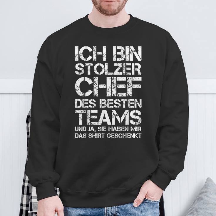 Ich Bin Stolzer Chef Des Besten Teams Employee Sweatshirt Geschenke für alte Männer