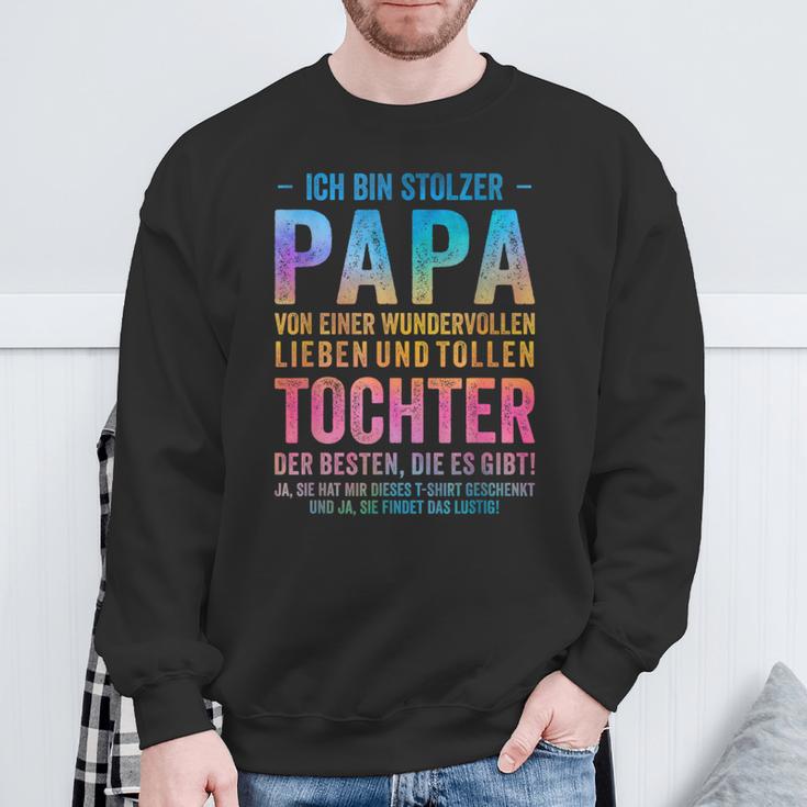 Ich Bin Stolzer Papa Einer Wundervolltochter Sweatshirt Geschenke für alte Männer