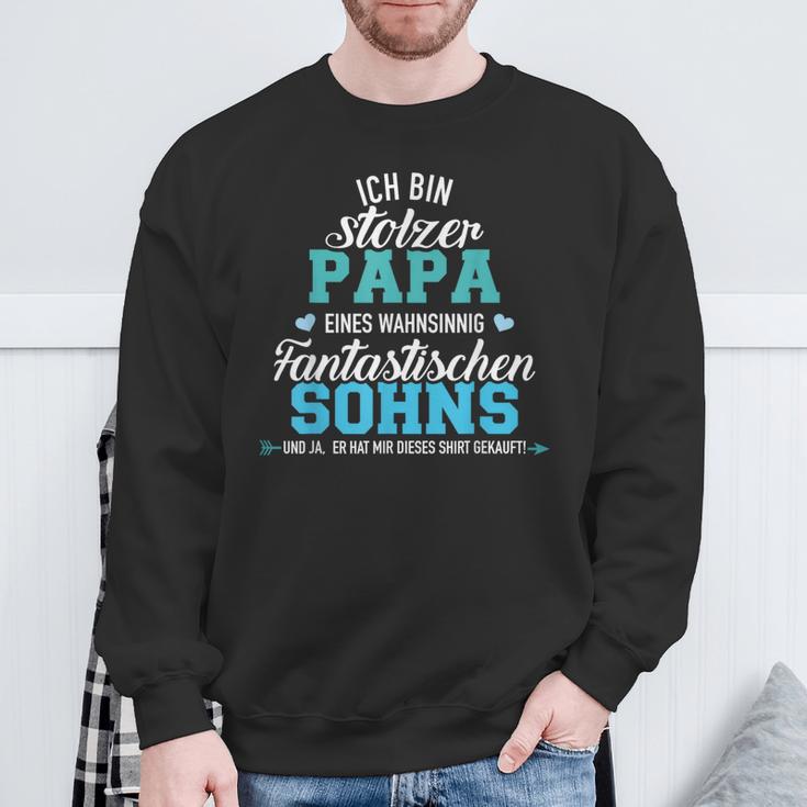 Ich Bin Stolzer Papa Eines Wahnsinnig Fantastischen Son Sweatshirt Geschenke für alte Männer