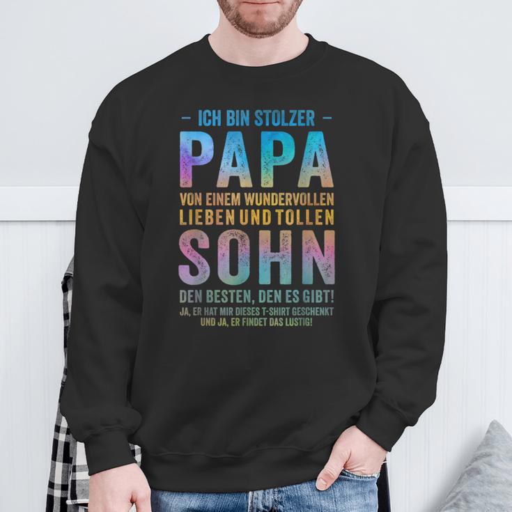 Ich Bin Stolzer Papaon Einem Wundervollen Sohn Sweatshirt Geschenke für alte Männer