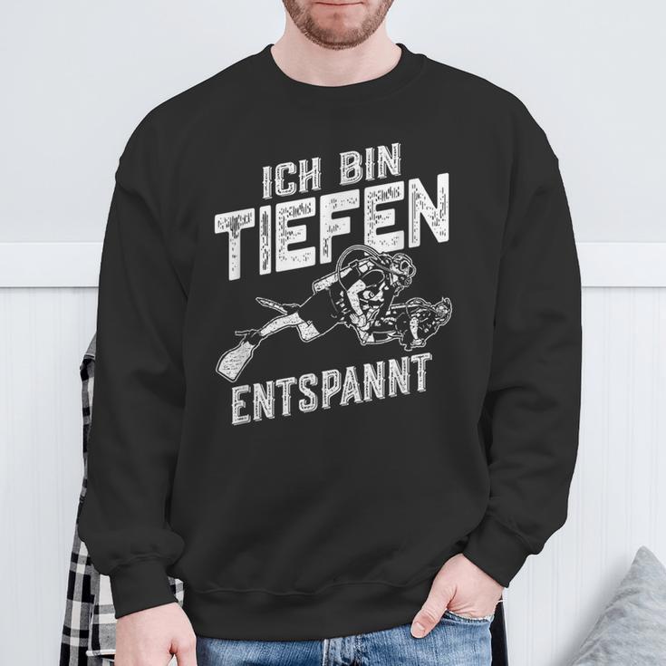 Ich Bin Tiefenentspannt Taucher Sweatshirt Geschenke für alte Männer