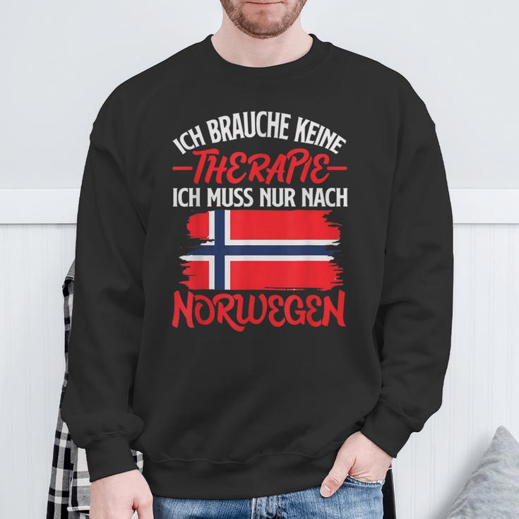 Ich Brauche Keine Therapie Ich Muss Nur Nach Norwegian Sweatshirt Geschenke für alte Männer