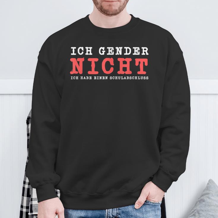 Ich Gender Nicht Ich Habe Einen Schulabschluss Against Gender Sweatshirt Geschenke für alte Männer