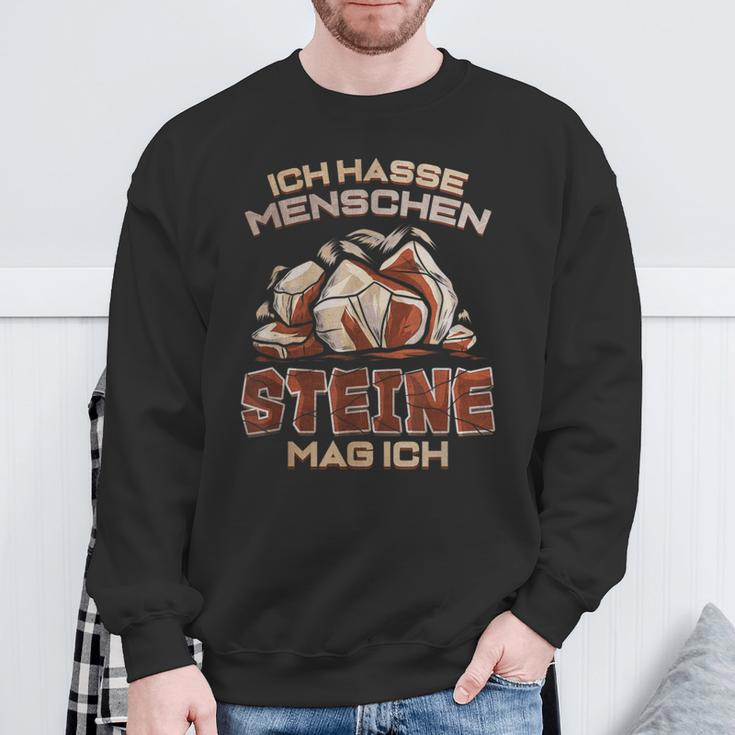 Ich Hasse Menschen Steinmag Ich Geologist Sweatshirt Geschenke für alte Männer