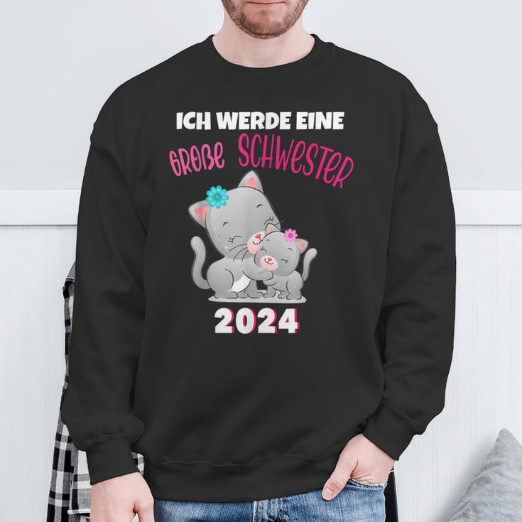 Ich Werde Eine Große Schwester 2024 Cat Sweatshirt Geschenke für alte Männer