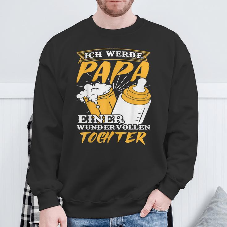 Ich Werde Papa Einer Tochterater Loading Pregnant Baby Sweatshirt Geschenke für alte Männer