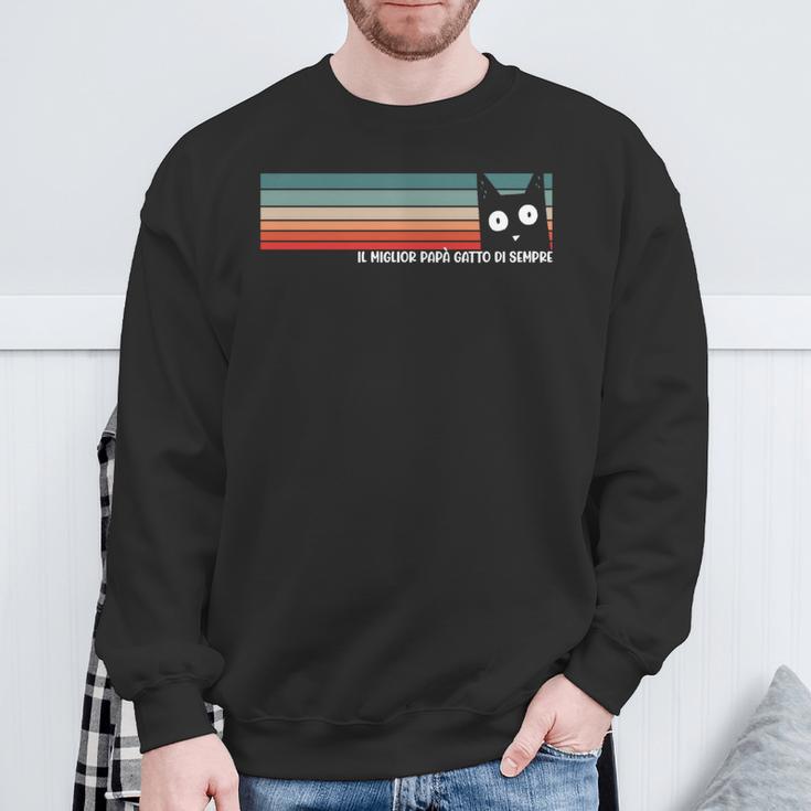 Il Miglior Papà Gatto Di Sempre Best Cat Dad Ever Sweatshirt Geschenke für alte Männer