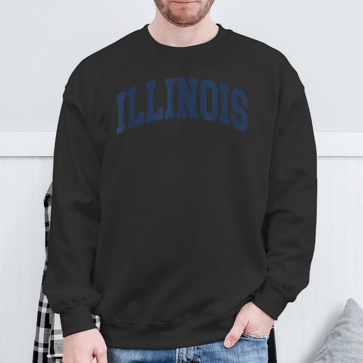 Illinois Throwback Classic Sweatshirt Gifts for Old Men