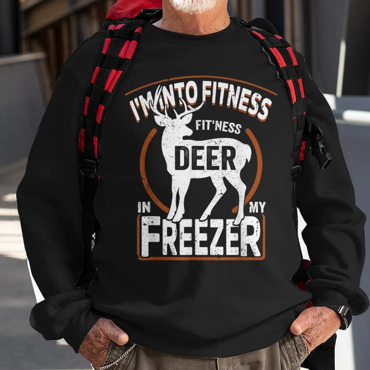 I'm Into Fitness Deer Freezer Dad Hunter Deer Hunting Sweatshirt Gifts for Old Men