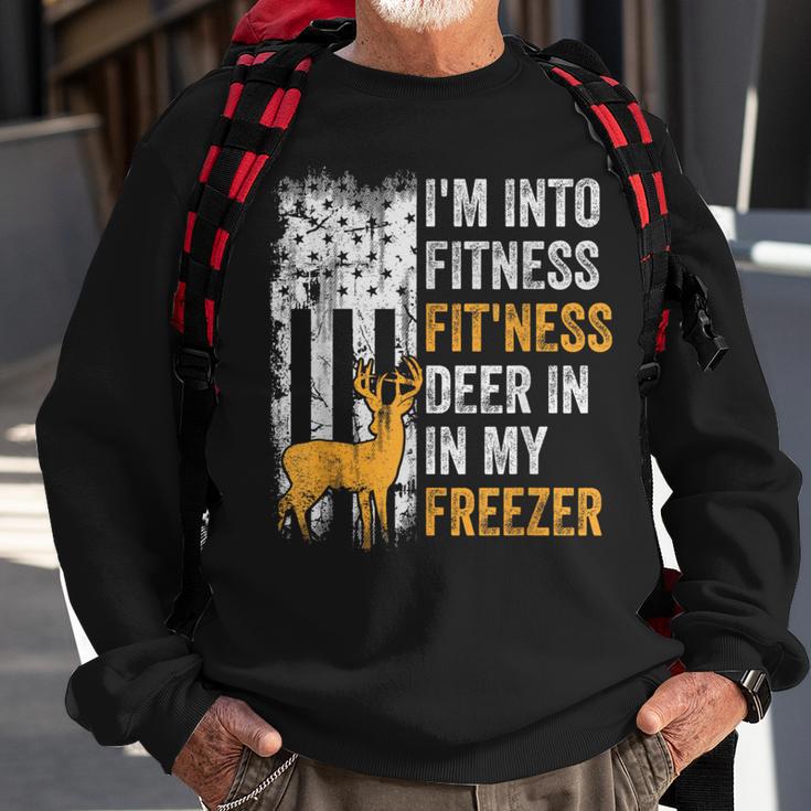 I'm Into Fitness Deer Freezer Hunting Deer Hunter Sweatshirt Gifts for Old Men