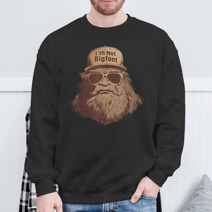 I'm Not Bigfoot Bigfoot Disguise Trucker Hat Sasquatch Sweatshirt Gifts for Old Men