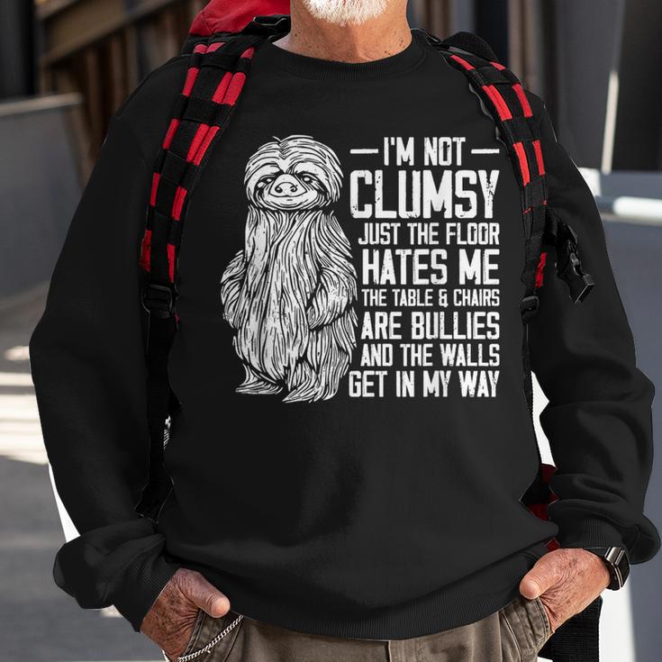 I'm Not Clumsy Just The Floor Hates Me Awkward Sloth Sweatshirt Gifts for Old Men