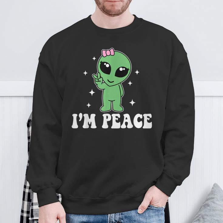 I'm Peace Alien Couples Matching Valentine's Day Sweatshirt Gifts for Old Men