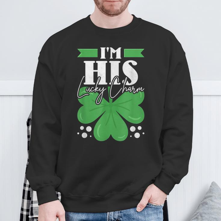 I'm His Shamrock Couple St Patrick's Day Sweatshirt Gifts for Old Men