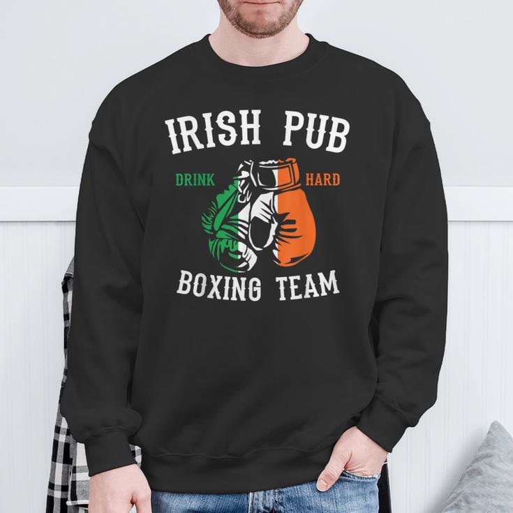 Irish Pub Boxing Team Sweatshirt Gifts for Old Men