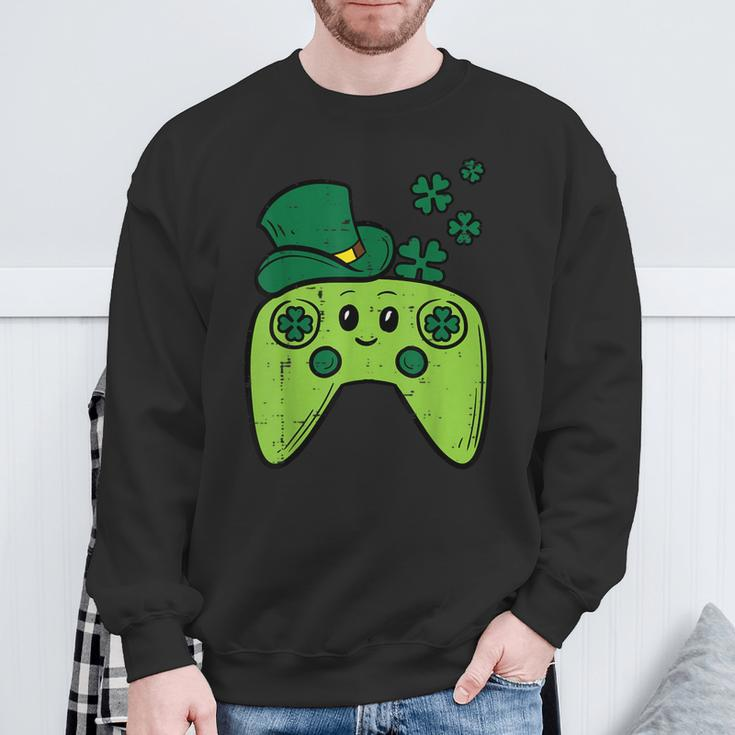 Irish Video Game Controller St Patrick Day Gamer Boys Girls Sweatshirt Gifts for Old Men