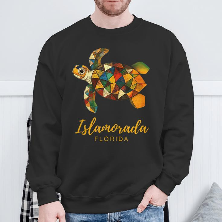 Islamorada Fl Florida Keys Vintage Tribal Sea Turtle Sweatshirt Gifts for Old Men