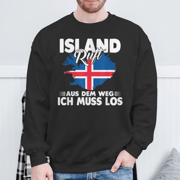 With Island Ruft Aus Dem Weg Ich Muss Los Sweatshirt Geschenke für alte Männer