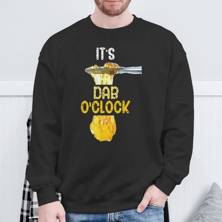 It's Dab O'clock Weed 420 Stoner Sweatshirt Gifts for Old Men