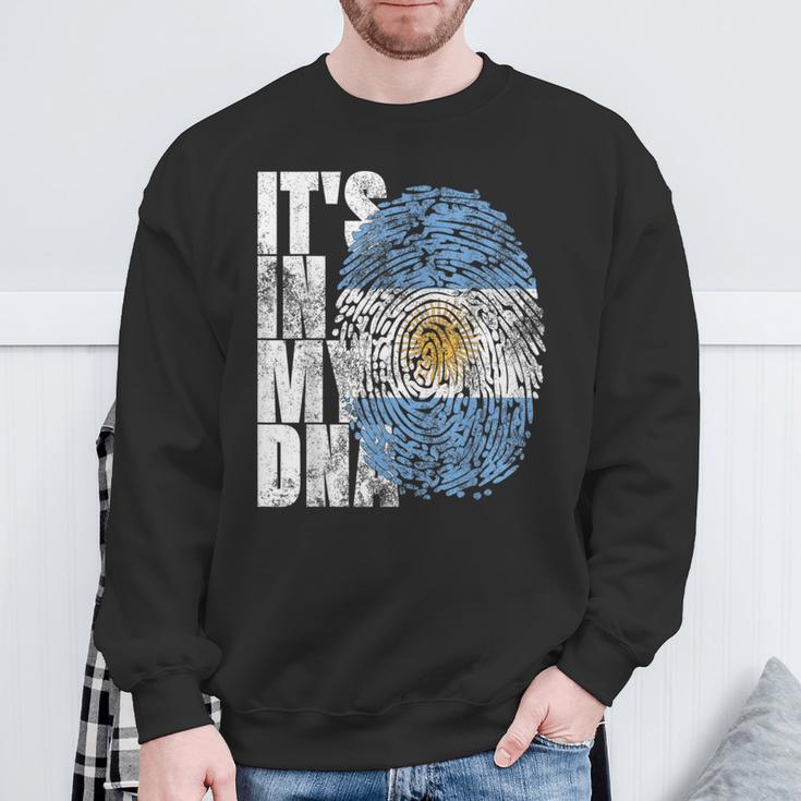 It's In My Dna Argentinian Cool Hispanic Argentina Flag Sweatshirt Gifts for Old Men