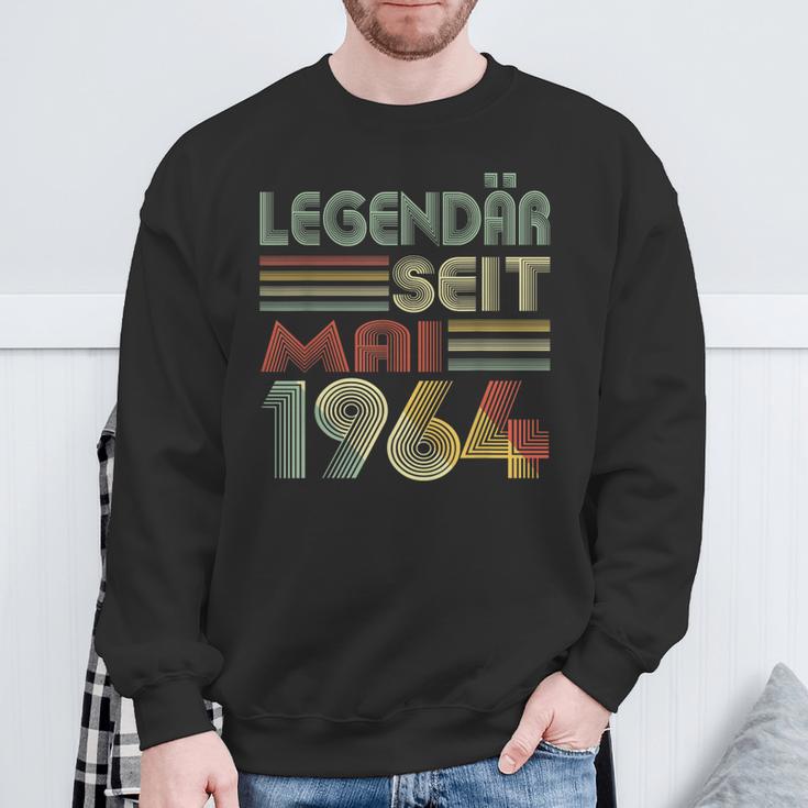 Jahrgang 1964 Geburtstag Geschenk Genial Seit Mai 60 Sweatshirt Geschenke für alte Männer