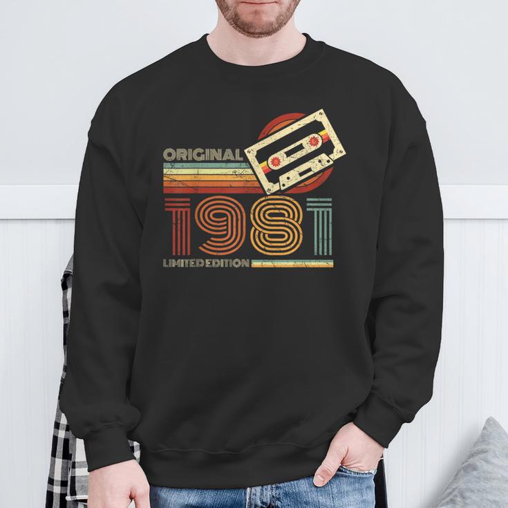 Jahrgang 1981 Retro Geburtstags Zum 43 Geburtstag Sweatshirt Geschenke für alte Männer