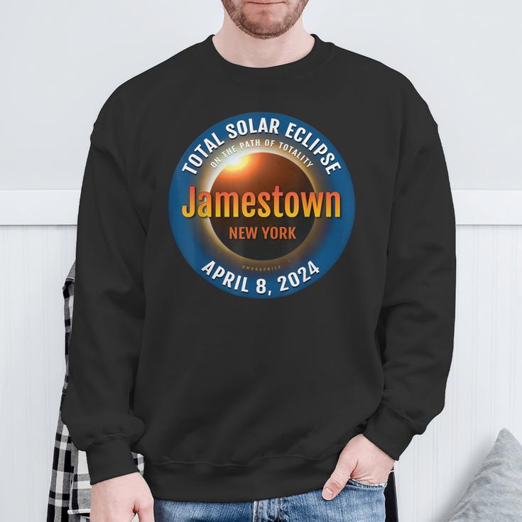 Jamestown New York Ny Total Solar Eclipse 2024 3 Sweatshirt Gifts for Old Men