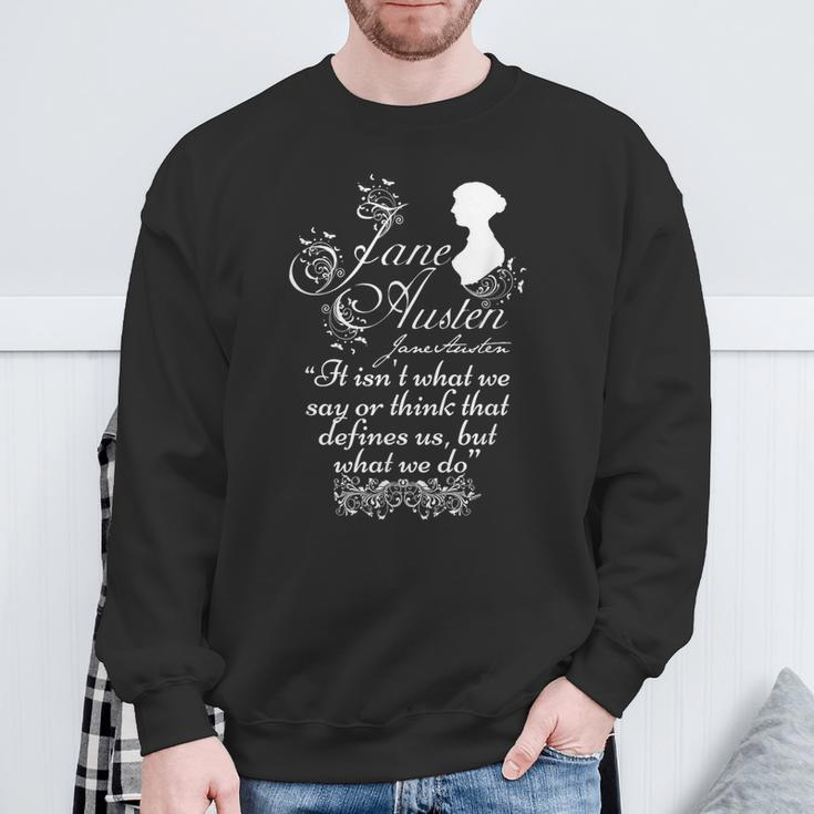 Jane Austen Quotes Book Club Fans Vintage Romantic Literary Sweatshirt Gifts for Old Men