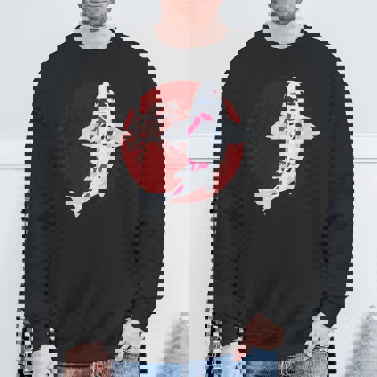 Japanese Culture Koi Fish Taisho Sanke Nishikigoi Koi Carp Sweatshirt Gifts for Old Men
