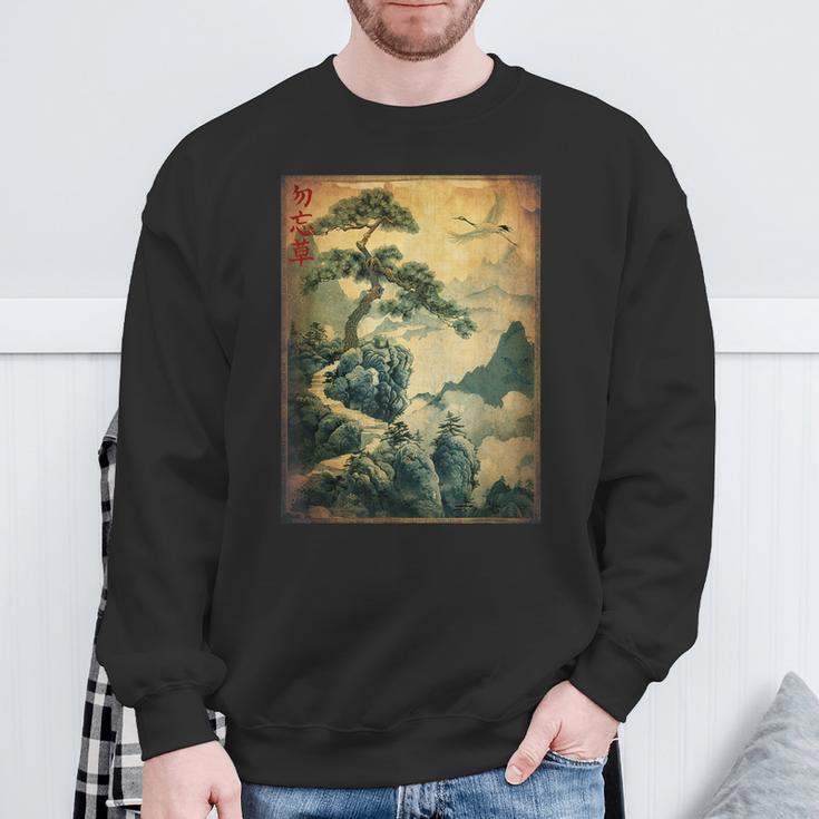 Japanische Holzschnittkunst Sweatshirt Geschenke für alte Männer