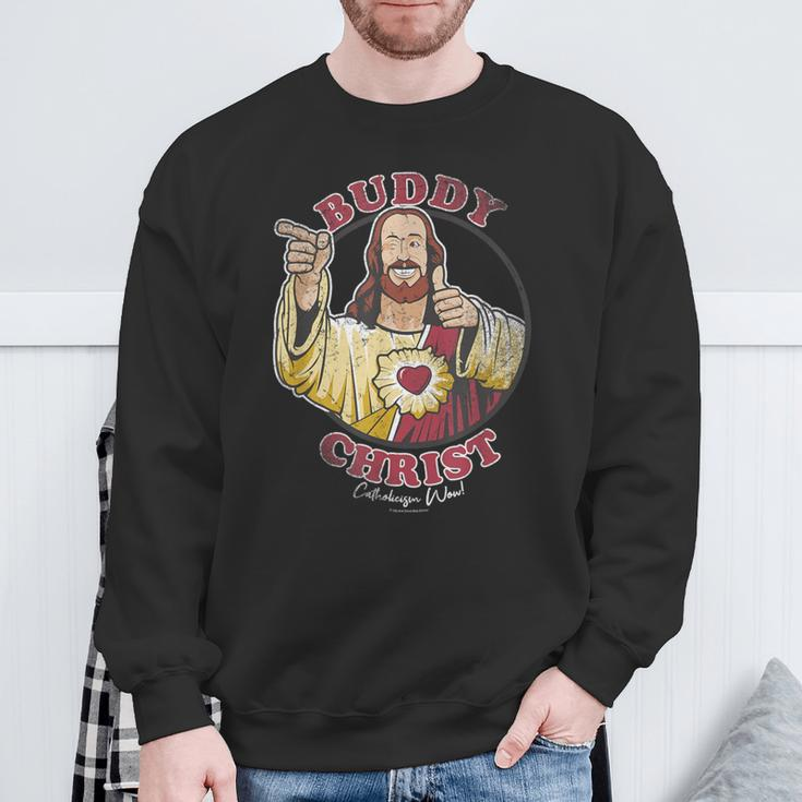 Jay And Silent Bob Buddy Christ Circle Portrait Sweatshirt Gifts for Old Men