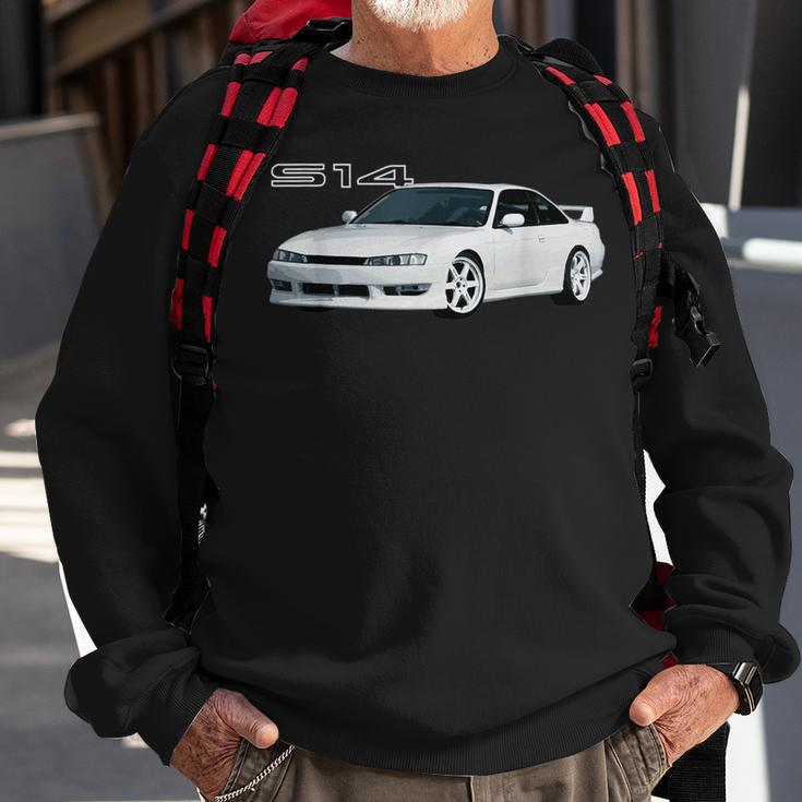 Jdm Car S14 240 Super White Drift Machine Sweatshirt Gifts for Old Men