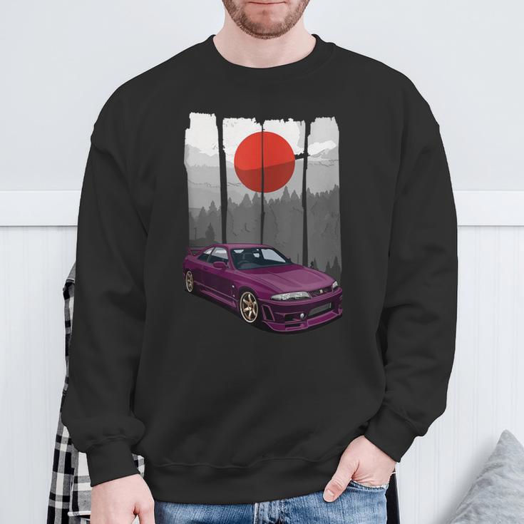 Jdm Skyline R33 Car Tuning Japan Rising Sun Drift Sweatshirt Gifts for Old Men