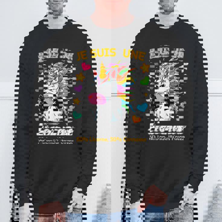 Je Suis Une Licornasse 50 Licorne 50 Connasse Humour Drôle Sweater e Cadeaux pour les vieillards