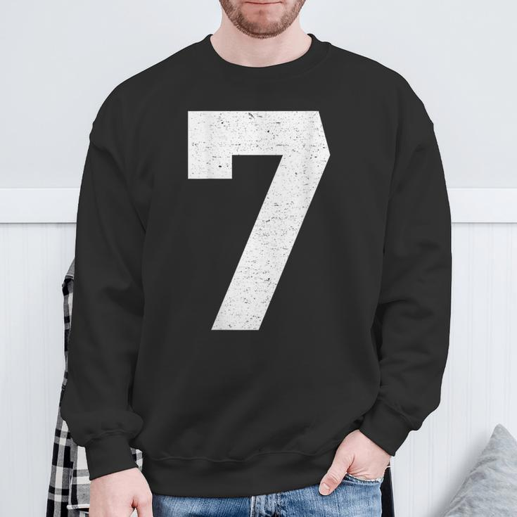 Jersey Number 7 Sweatshirt Gifts for Old Men