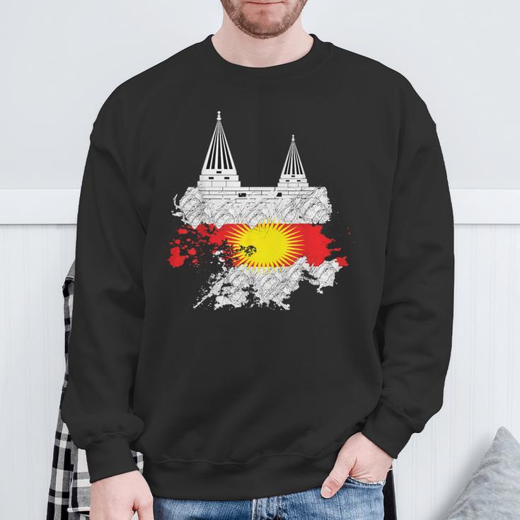 Jezidian Flag Yazidi Jesiden Melek Taus Lalish Ezidxan Sweatshirt Geschenke für alte Männer