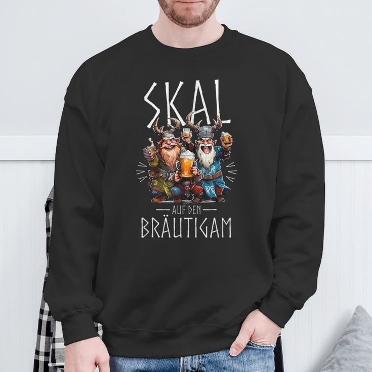 Jga Vikings Skal Auf Den Bräutigam Vikings Sweatshirt Geschenke für alte Männer