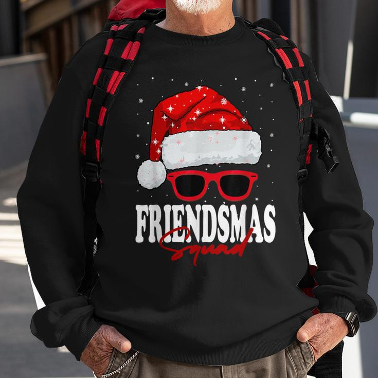 Jolly Friendsmas Squad Christmas Santa Hat Matching Friends Sweatshirt Gifts for Old Men