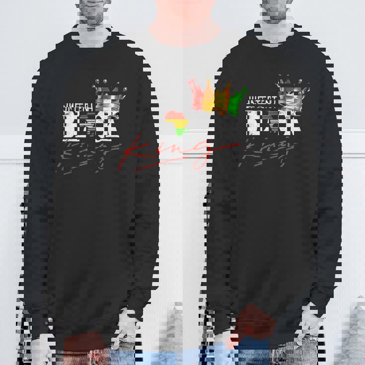 Junenth Black King African American Boys Black Pride Sweatshirt Gifts for Old Men
