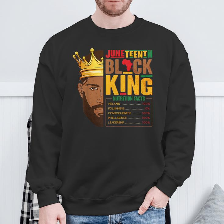 Junenth Black King Nutritional Facts Pride African Mens Sweatshirt Gifts for Old Men