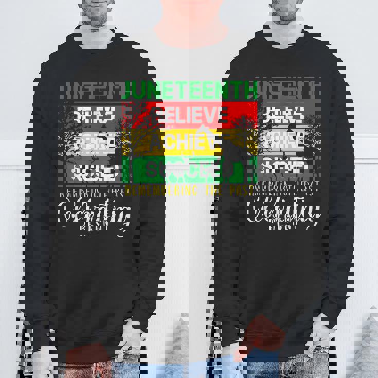 Junenth Is My Independence Day Black Pride Melanin Sweatshirt Gifts for Old Men