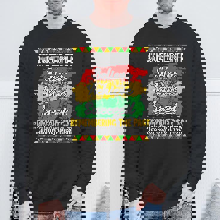 Junenth Is My Independence Day Black Pride Sweatshirt Gifts for Old Men