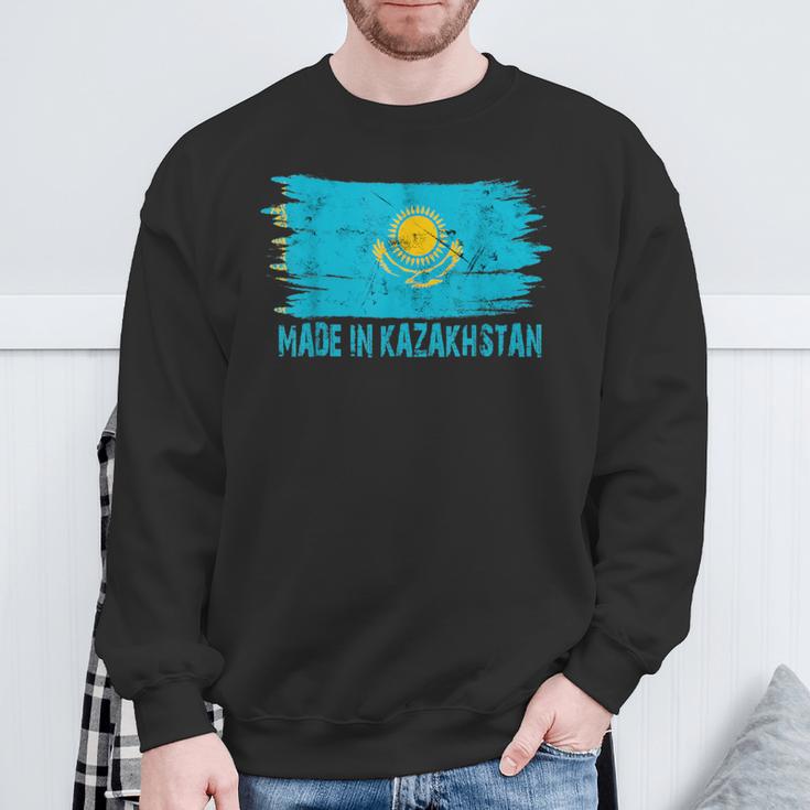 Kazakhstan Flag Sweatshirt Geschenke für alte Männer