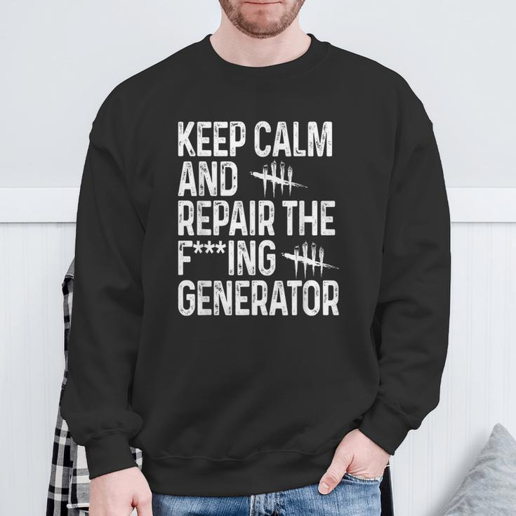 Keep Calm And Repair The Generator Video Game Sweatshirt Gifts for Old Men
