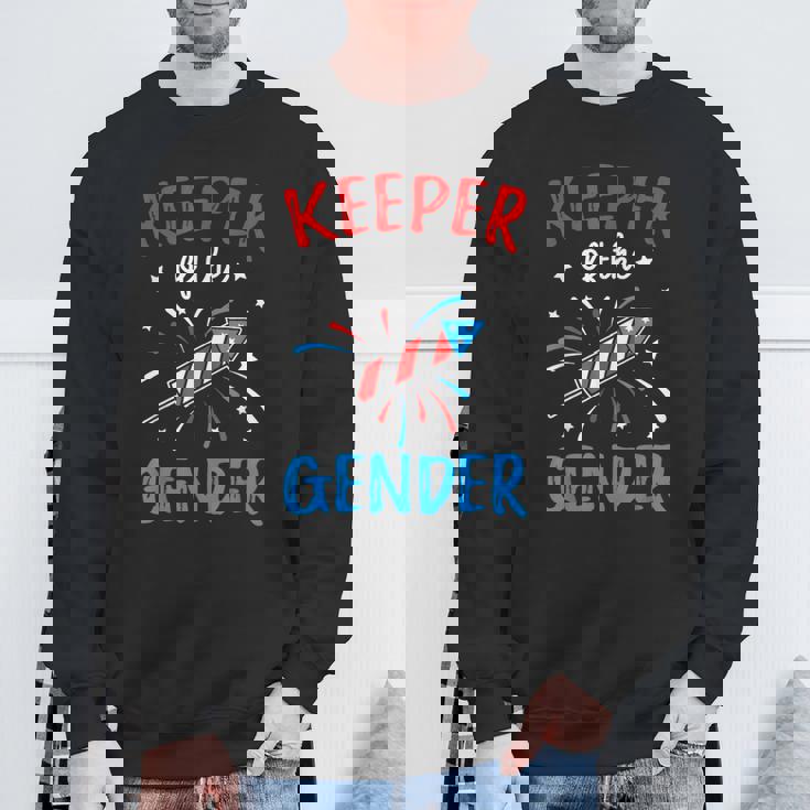 Keeper Of The Gender Reveal 4Th Of July Baby Shower Sweatshirt Gifts for Old Men