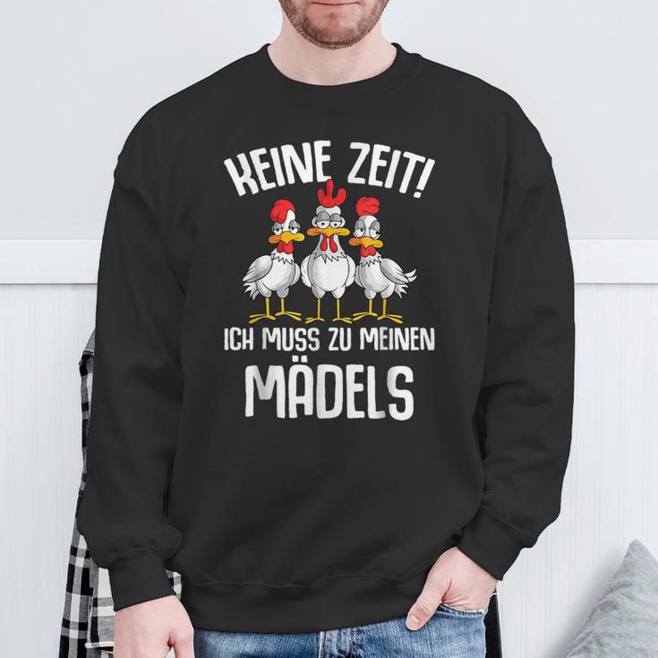 Keine Zeit Ich Muss Zu Meinen Mädels Bauernhof Sweatshirt Geschenke für alte Männer