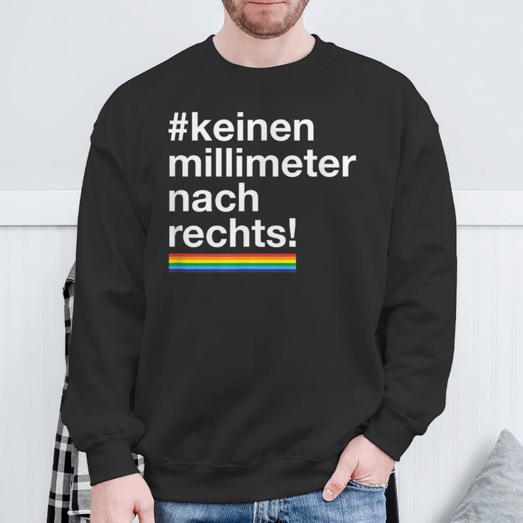 Keinen Millimeter Nach Rechts Lgbt Democratie Love Sweatshirt Geschenke für alte Männer