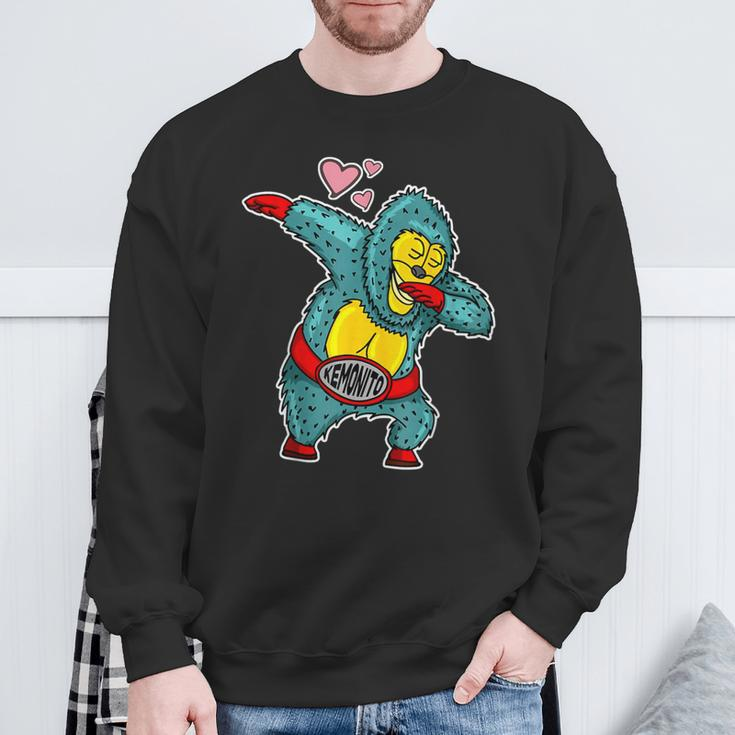 Kemonito Dabbing Mexican Luchador Mexicano Meme Sweatshirt Gifts for Old Men