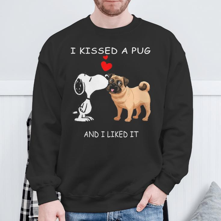 I Kissed A Pug And I Liked It Sweatshirt Gifts for Old Men